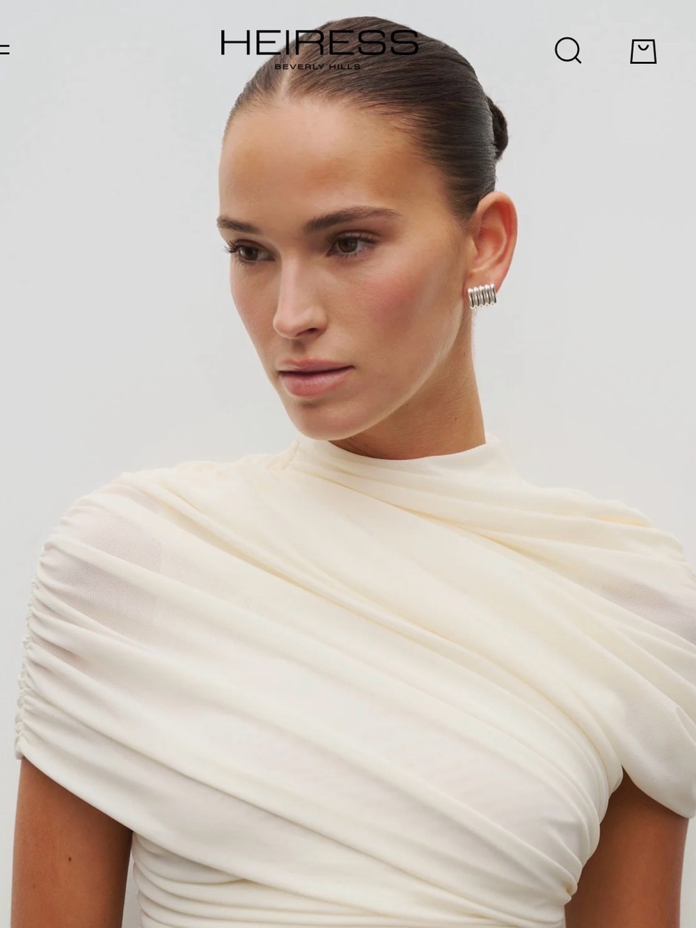 HEIRESS THE DRAPED SHOULDER TOP size S